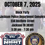 ‘National Night Out’ set for Jackson area neighborhoods, today