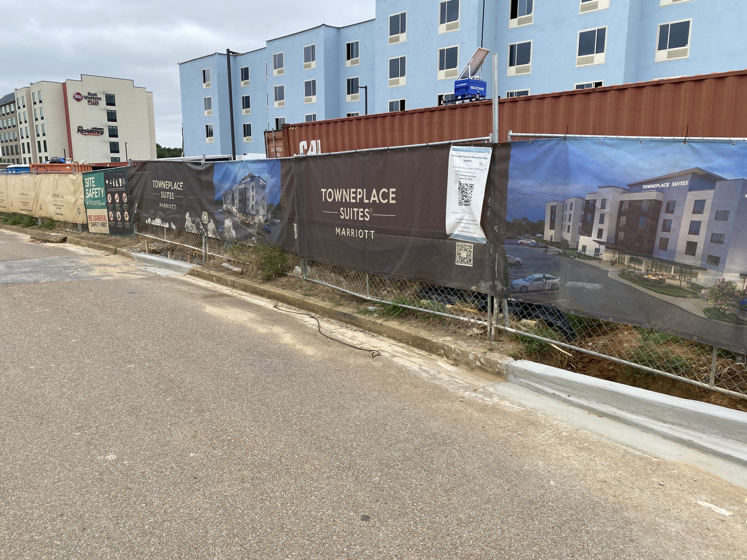 Construction continues on TownePlace Suites on Christmasville Cove